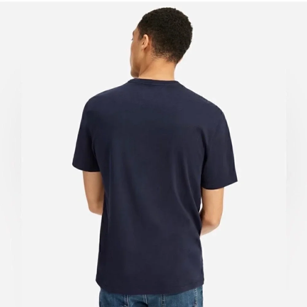 NWT Everlane Mens Organic Cotton Crew Uniform T-Shirt Navy Blue Size L - Picture 2 of 10